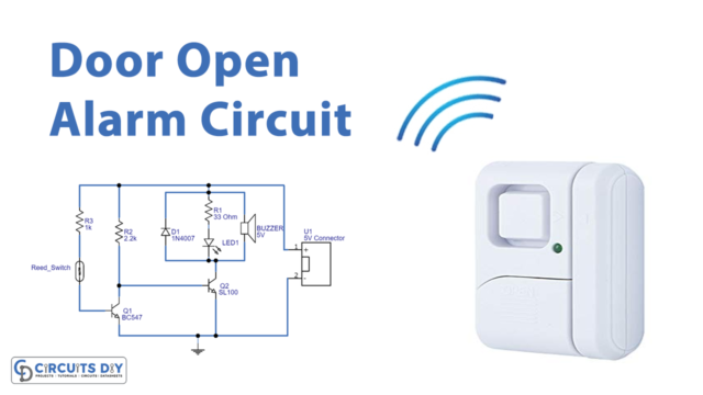 Door-Open-Alarm-Circuit-using-Reed-Switch