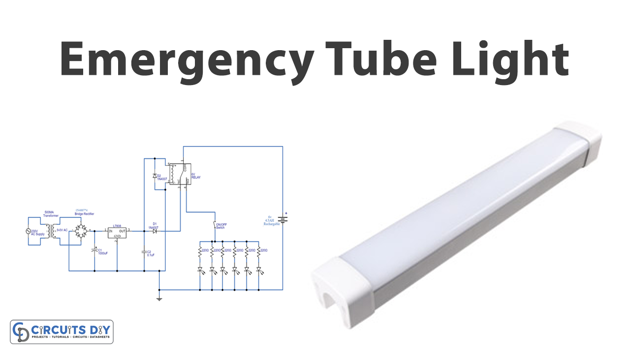 Emergency shop light tube
