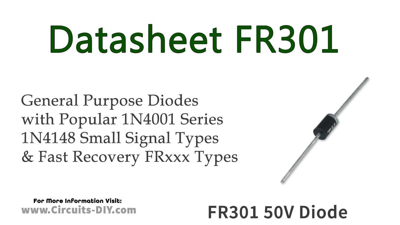 FR301 50V 3A Fast Recovery Diode – Datasheet