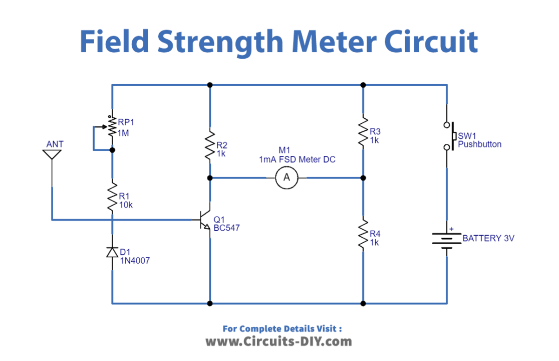 Field-Strength-Meter-Circuit-diagram-schematic