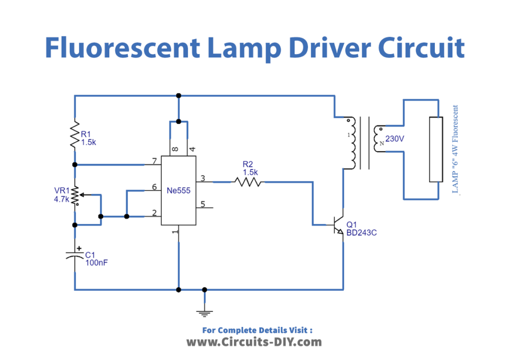 Fluorescent-lamp-driver-circuit-diagram-schematic