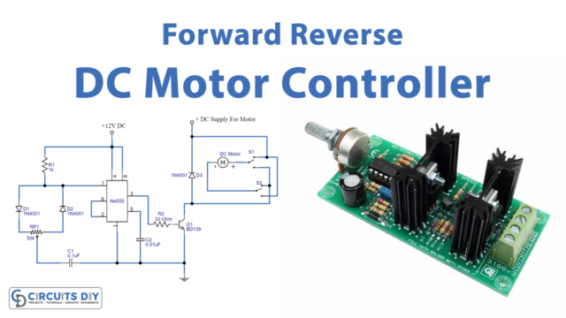Forward Reverse DC Motor Control Diagram with Timer-IC