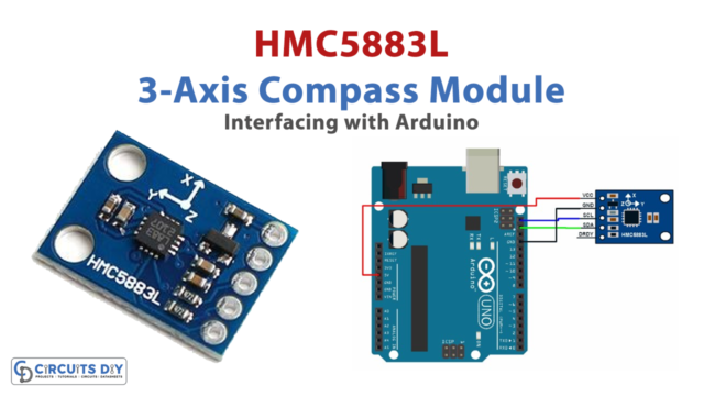 HMC5883L 3-Axis Compass Module Interfacing with Arduino