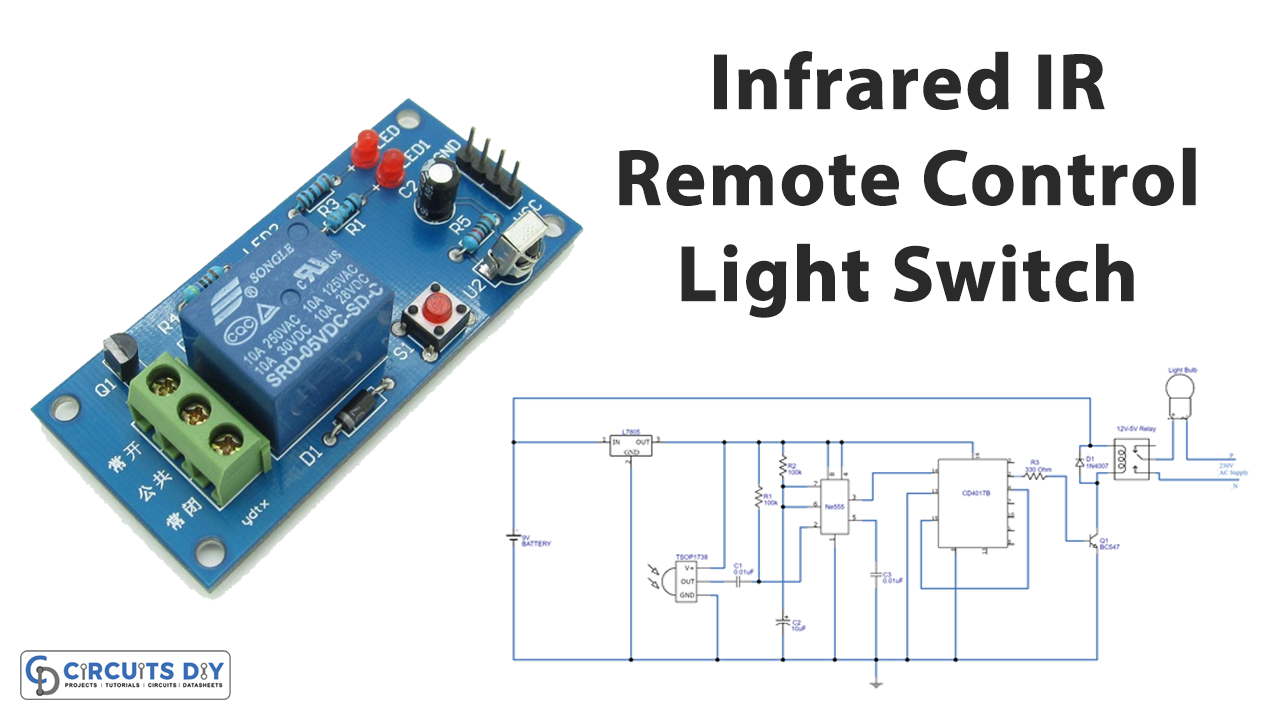 How To Make Remote Control On Off Light Switch _ Diy Electronic Projects 