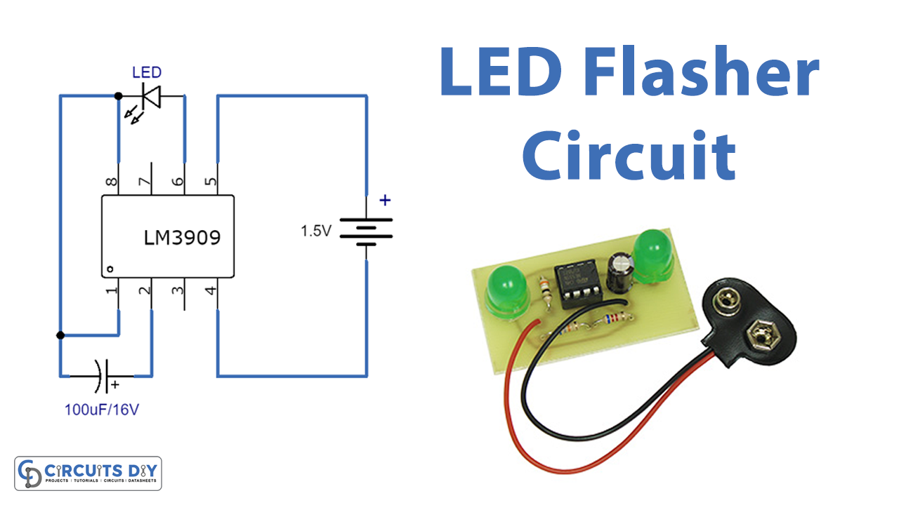 LED Flasher Circuit LM3909