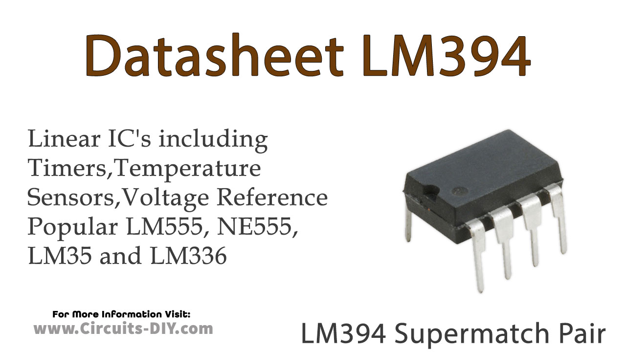 LM394 Super match Pair – Datasheet