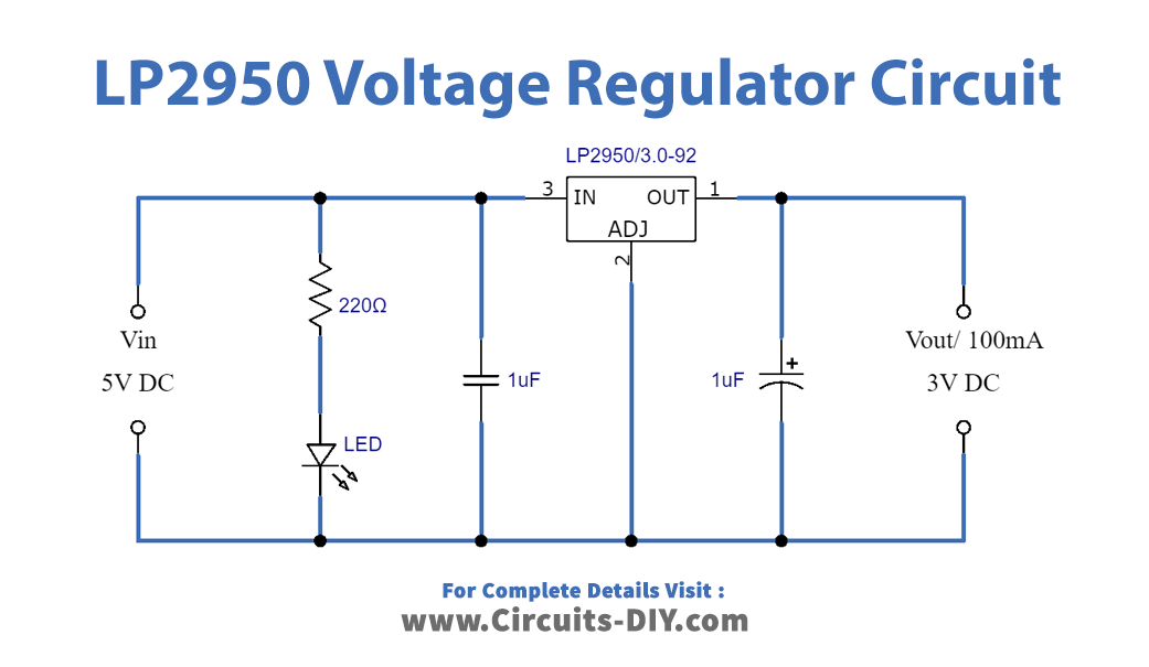 LP2950-Adjustable-Micropower-Voltage-Regulator-Circuit-Diagram-Schematic