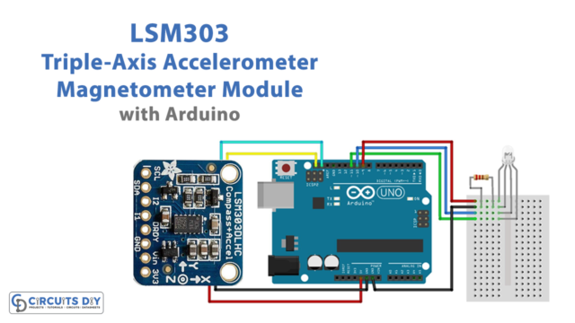 LSM303 Triple-Axis Accelerometer Magnetometer Module with Arduino