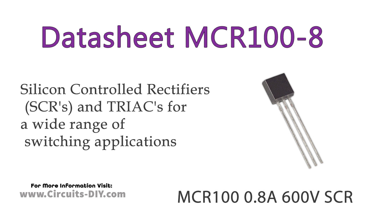 MCR100 0.8A 600V SCR – Datasheet