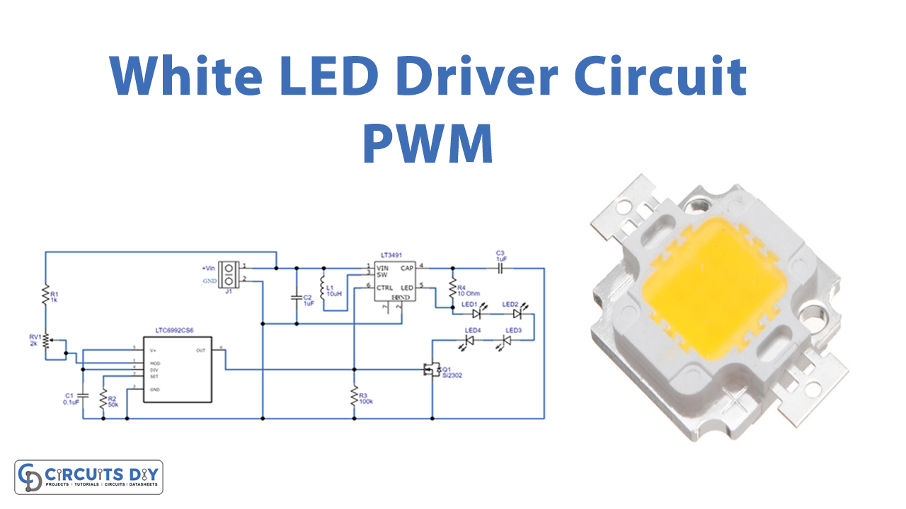 Pulse Width Modulation (PWM) White LED Circuit