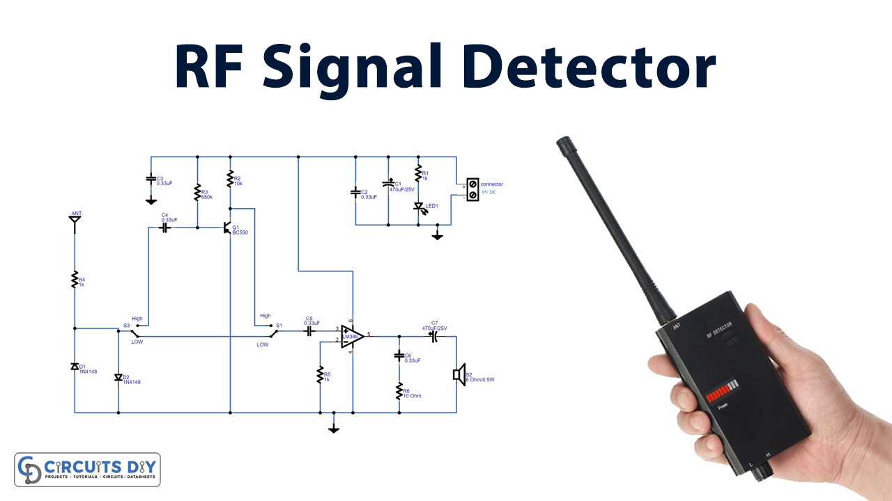 RF Signal Detector Circuit using LM386