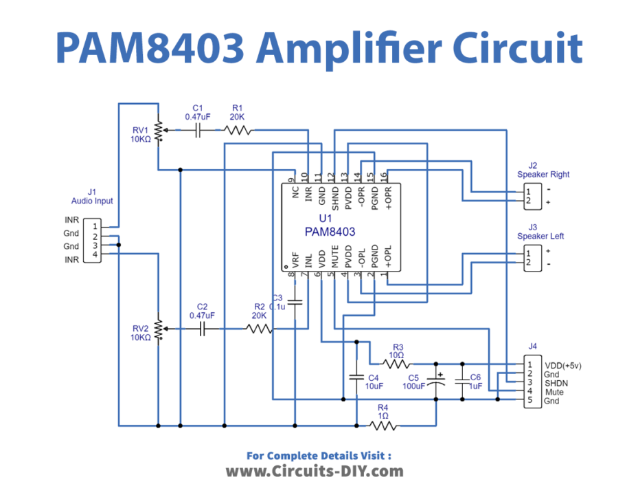 Simple-PAM8403-Amplifier-Circuit-diagram-schematic