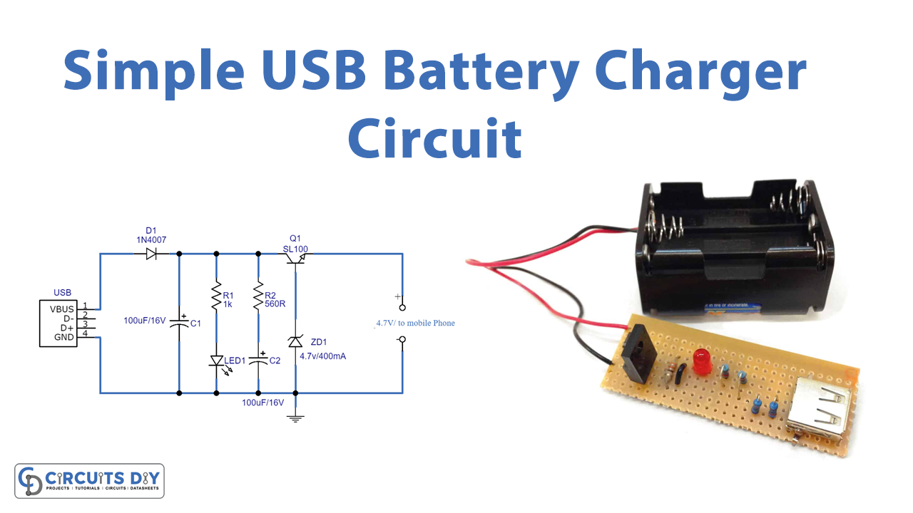 Simple USB Battery Charger Circuit