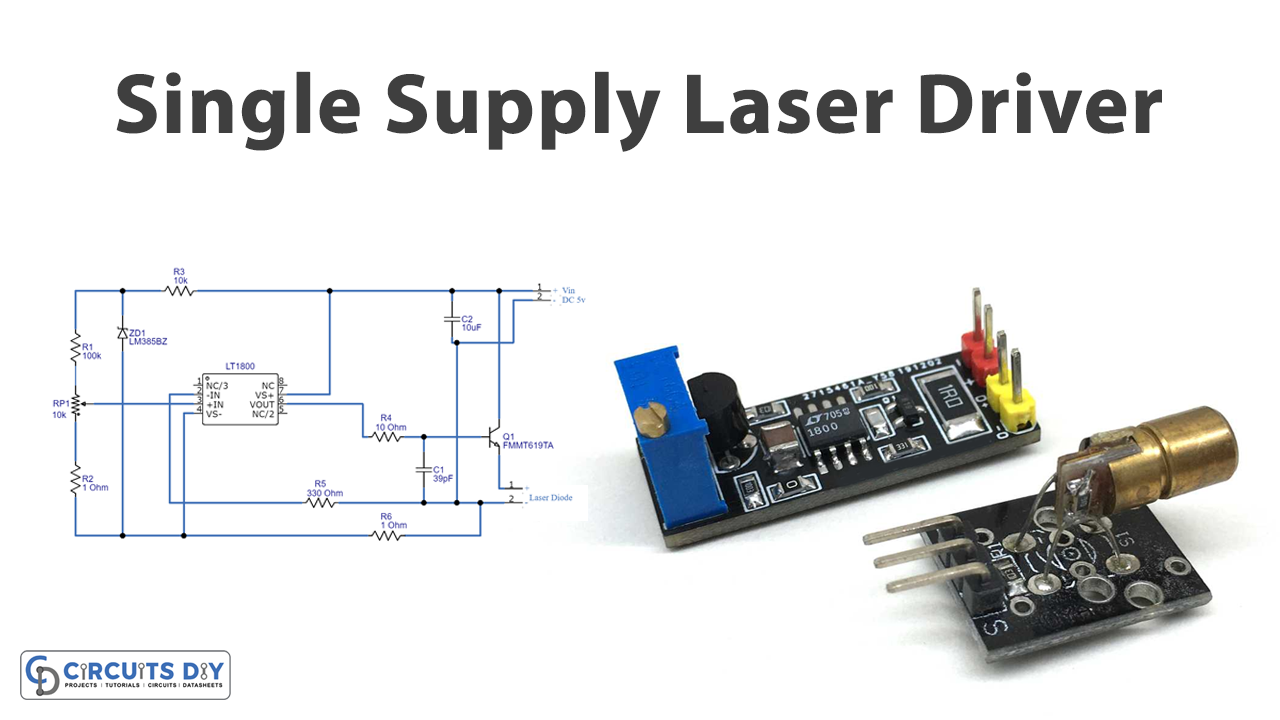 Single Supply Laser Driver Amplifier Circuit