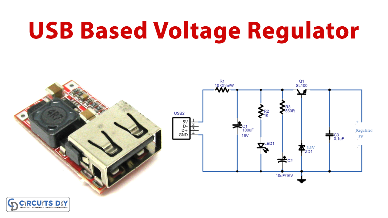 USB Based Zener Diode Voltage Regulator Circuit