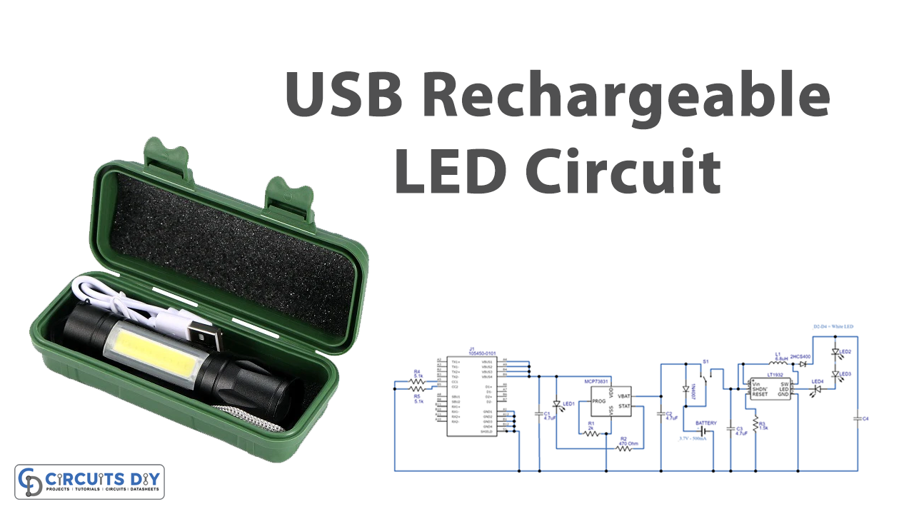 USB Rechargeable LED Circuit