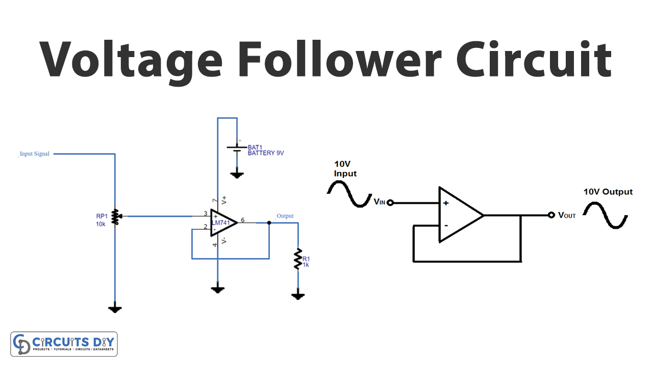 Voltage-Follower-Circuit-Using-op-amp-741