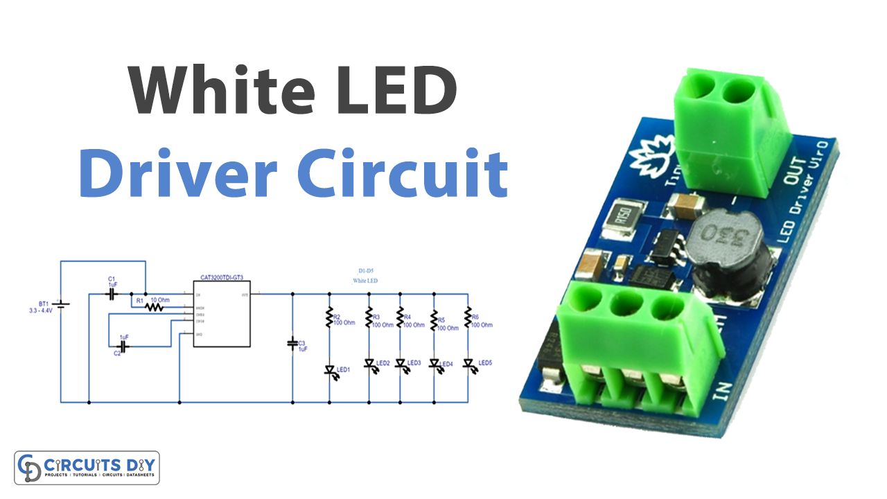 White LED Driver Circuit using CAT3200TDI-GT3 IC