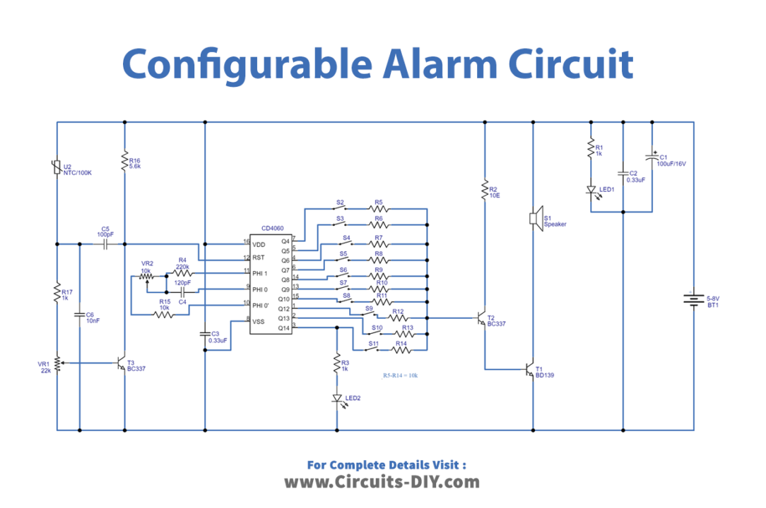 configurable-alarm-with-multi-tone-circuit-diagram-schematic