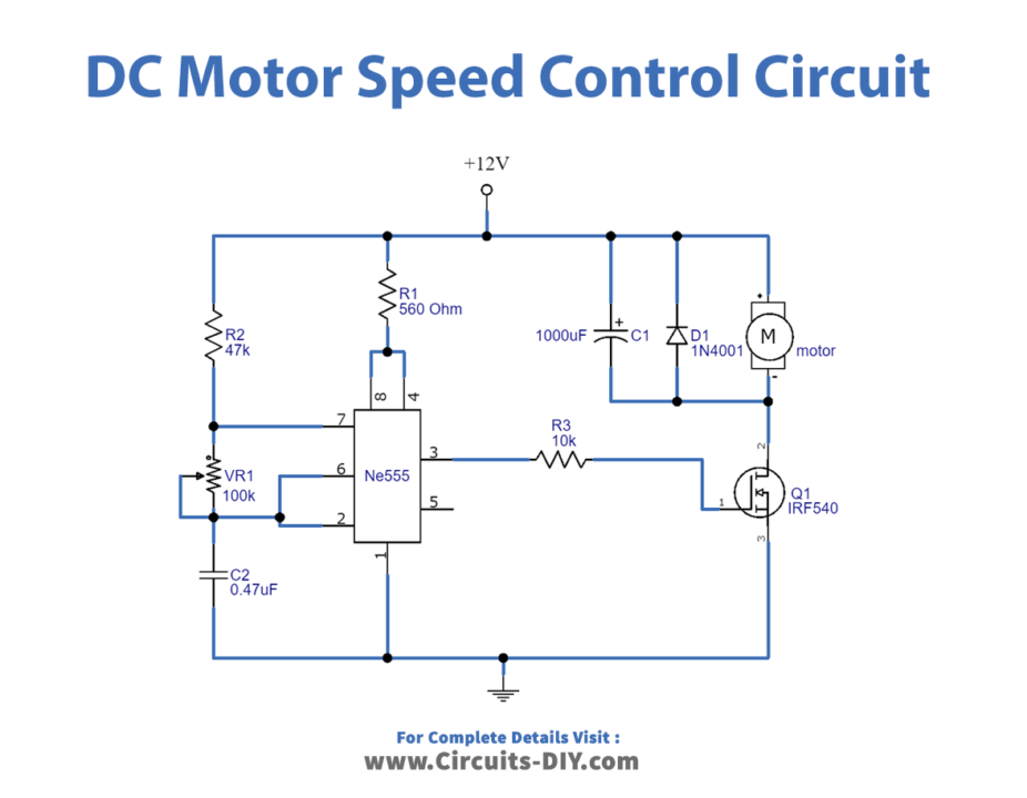 dc-motor-speed-control-using-IC-555-circuit-diagram-schematic