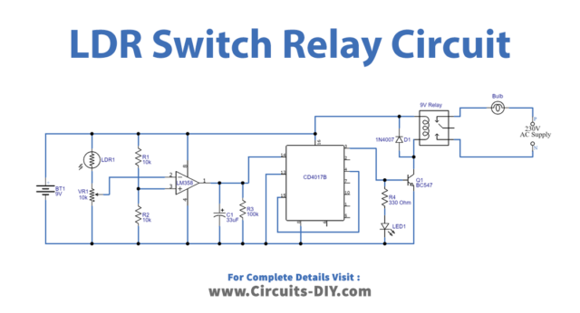 LDR Switch Relay Circuit
