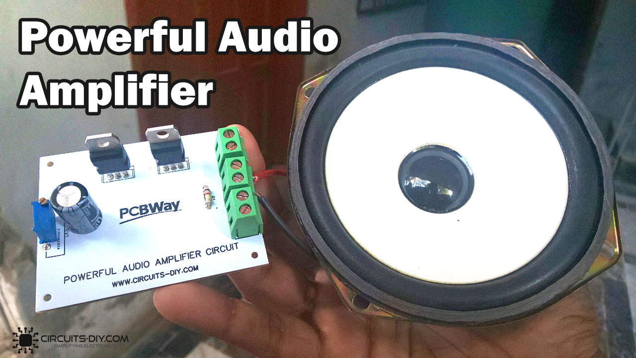 High Power Audio Amplifier with TIP122 & TIP127 Transistors
