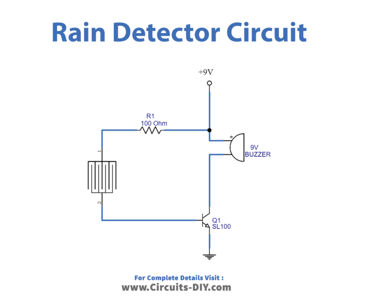 Simple Rain Detector Alarm Circuit