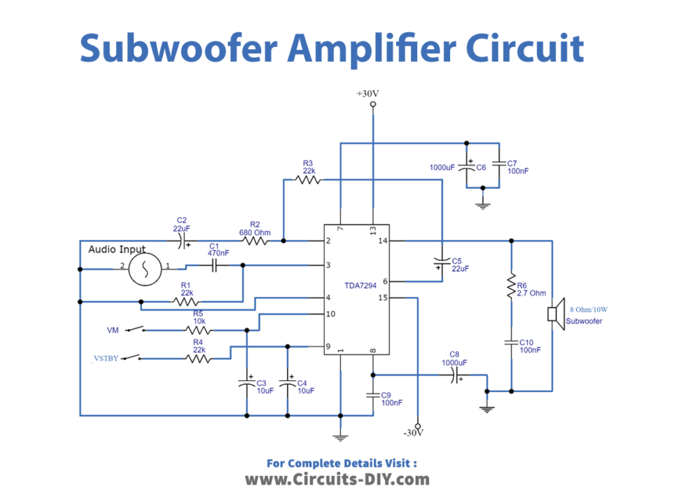 tda7294-subwoofer-amplifier-circuit-diagram-schematic