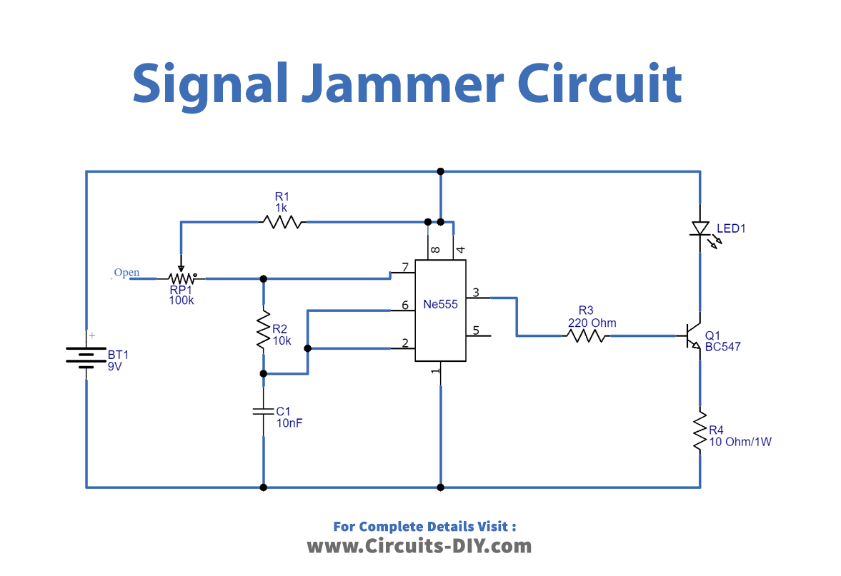 TV Remote Signal Jammer Circuit