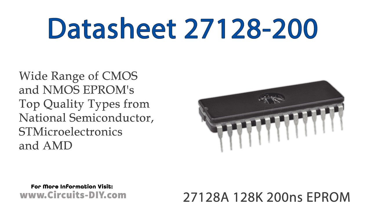 27128A 128K 200ns EPROM – Datasheet