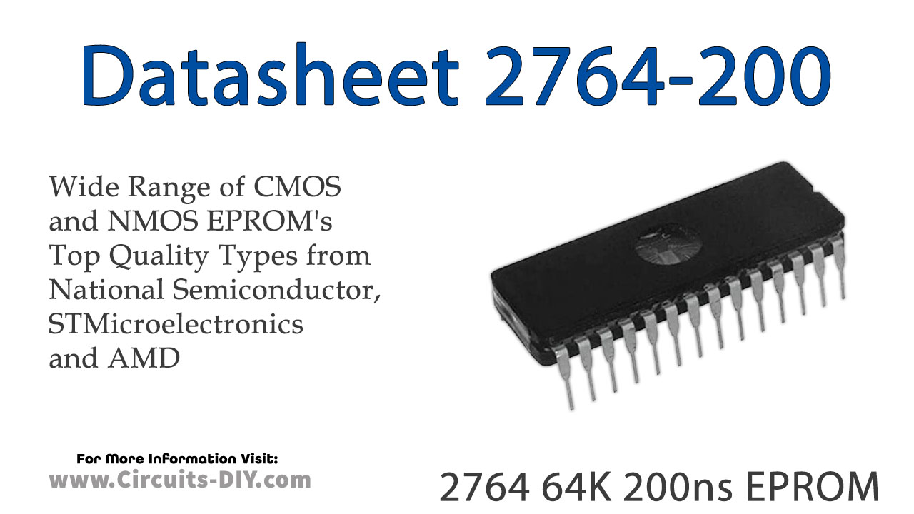 2764 64K 200ns EPROM – Datasheet