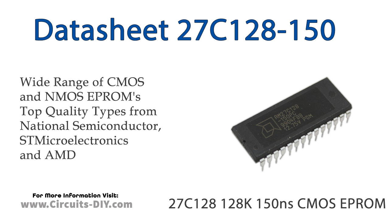 27C128 128K 150ns CMOS EPROM – Datasheet