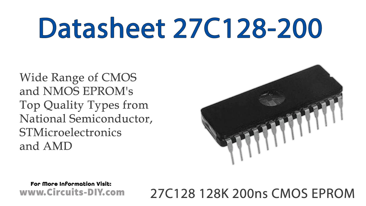27C128 128K 200ns CMOS EPROM – Datasheet