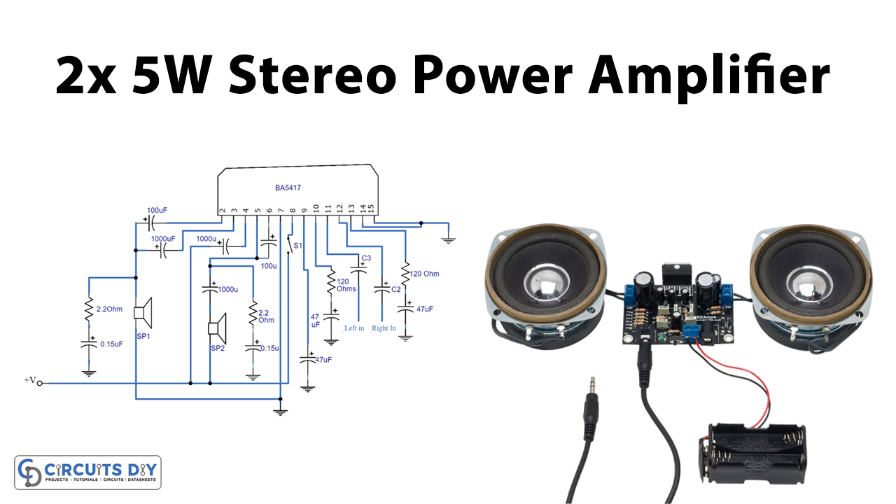 2×5-W-Stereo-Power-Amplifier-Circuit-based-on-BA5417