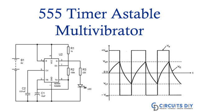555-Timer-Astable-Multivibrator