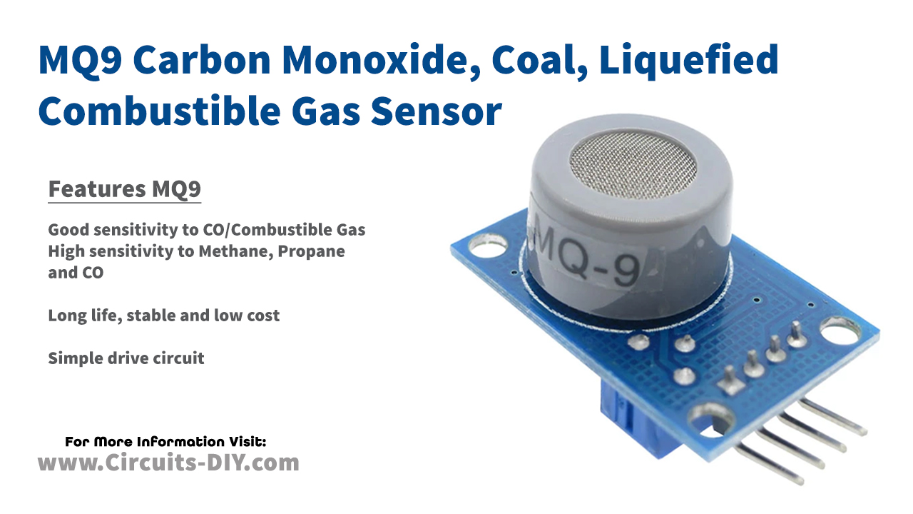 MQ9 Carbon Monoxide, Coal, Liquefied, Combustible Gas Sensor Module
