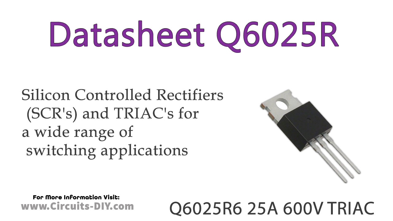 Q6025R6 25A 600V TRIAC – Datasheet