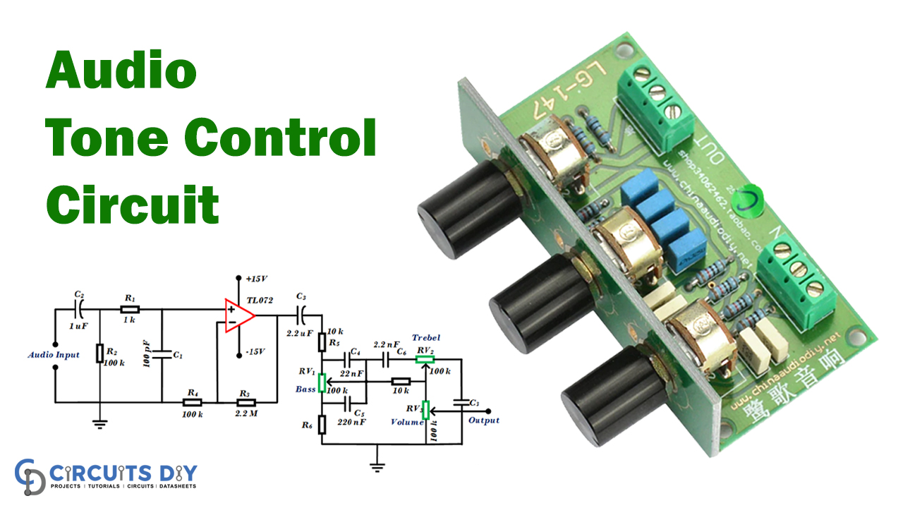 Tone control. Tl072. Passive Tone Control scheme. One knob Tone Control circuit. Tone Control Douglas self.
