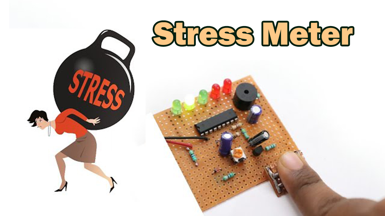 How To Make a Stress Meter using LM3915 IC