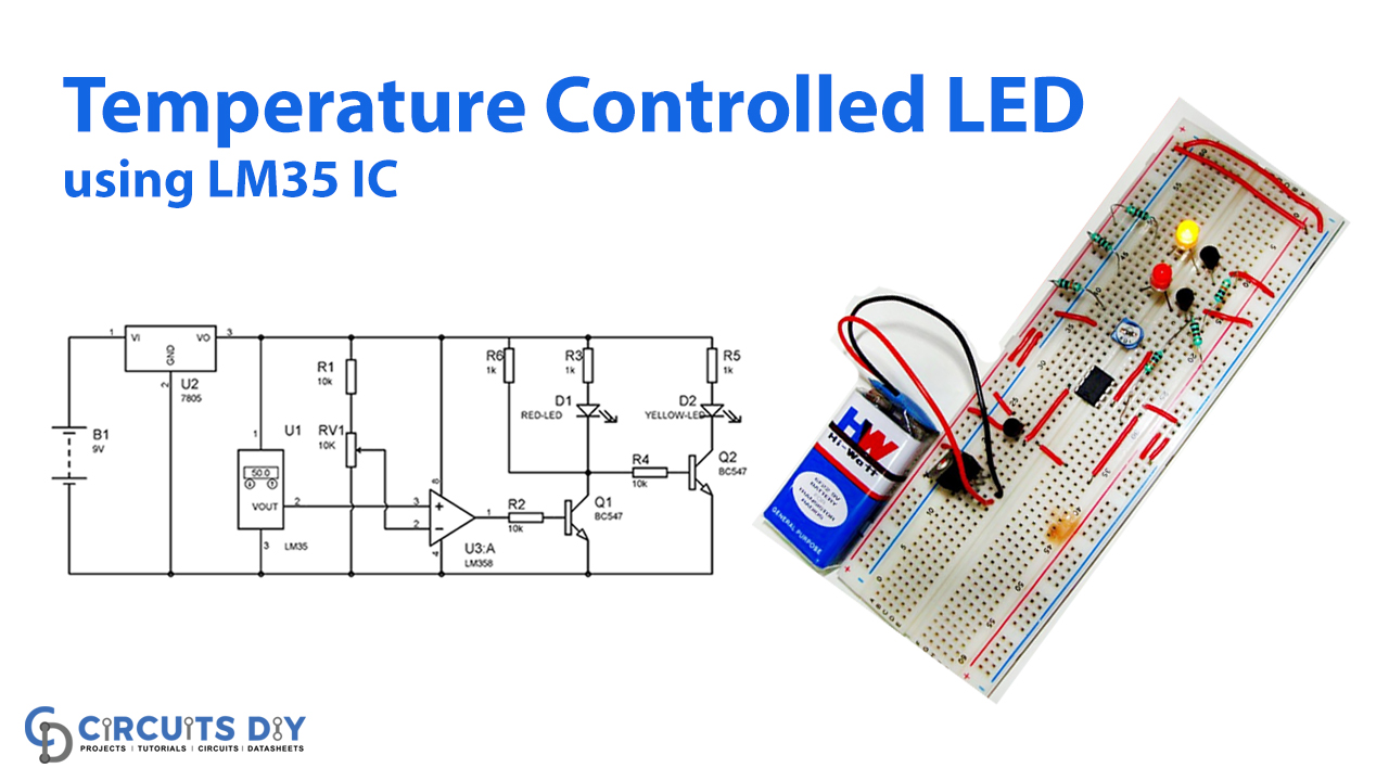 Temperature Controlled LEDs using LM35
