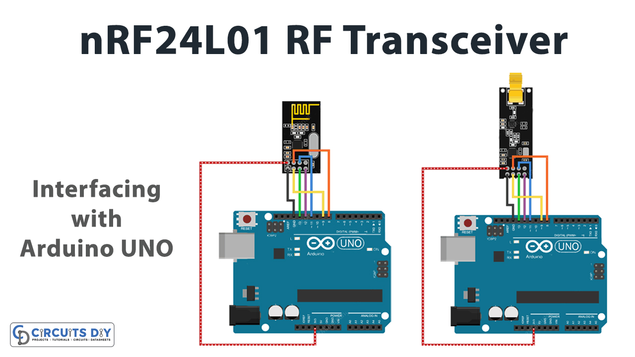 Interface nRF24L01 – 2.4GHz RF Transceiver Module With Arduino UNO