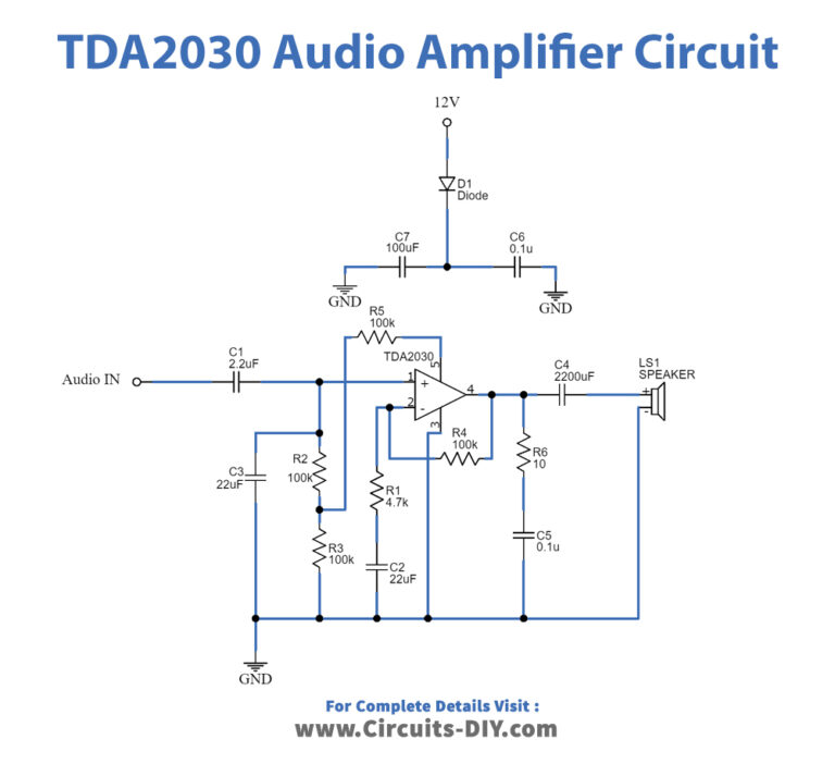How To Make Audio Amplifier 12V Using TDA2030