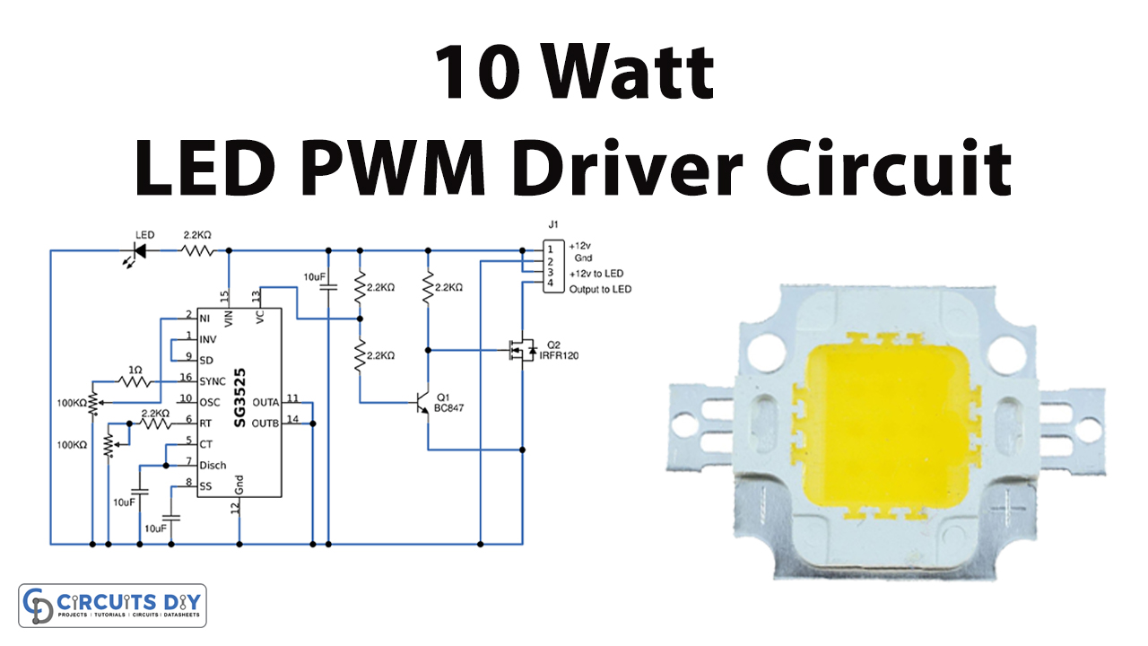 Åbent forord Vædde 10 Watt White LED PWM Driver Circuit