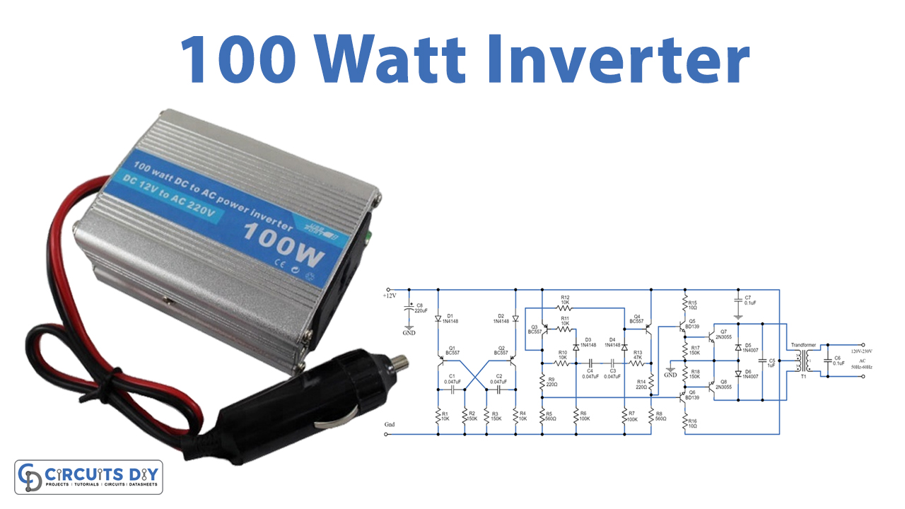 100 Watt Inverter Circuit 12V to using Transistor