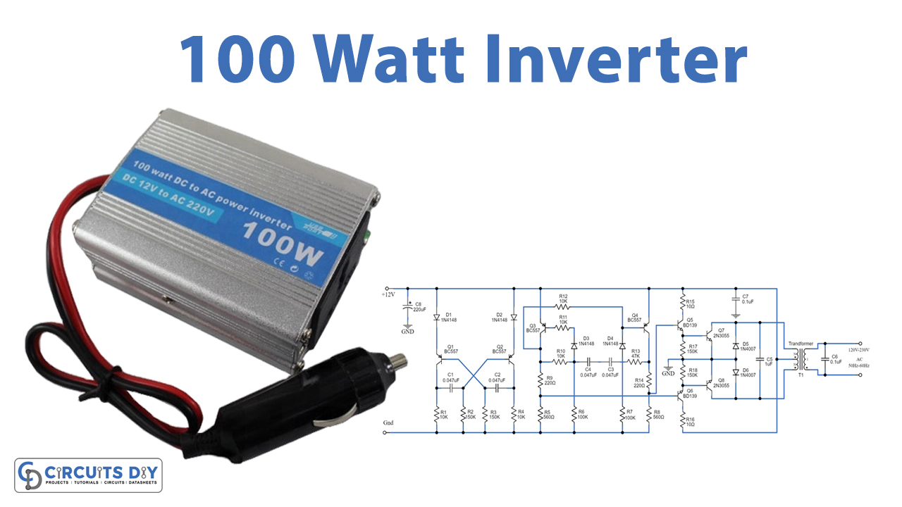 12v to 220v inverter circuit using relay 