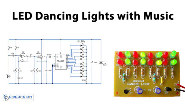 LED-Dancing-Light-Circuit-with-Music-Electronics-Projects