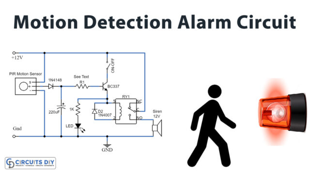 Motion-Detector Alarm-with-PIR Sensor-electronics-projects
