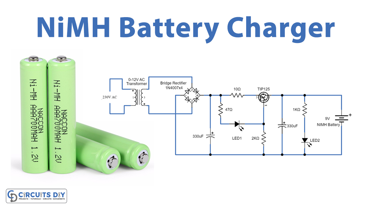 Nickel Metal Hydride NiMH Battery Charger Circuit
