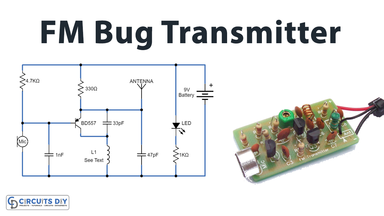 Small FM Bug Transmitter Circuit