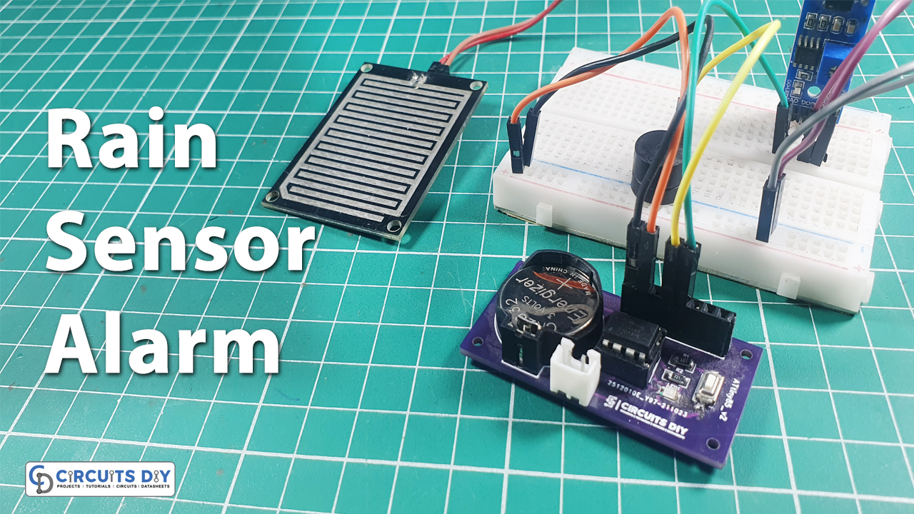 Rain-Detection-Alarm-System-using-AtTiny85-Rain-Sensor-Electronic-Project